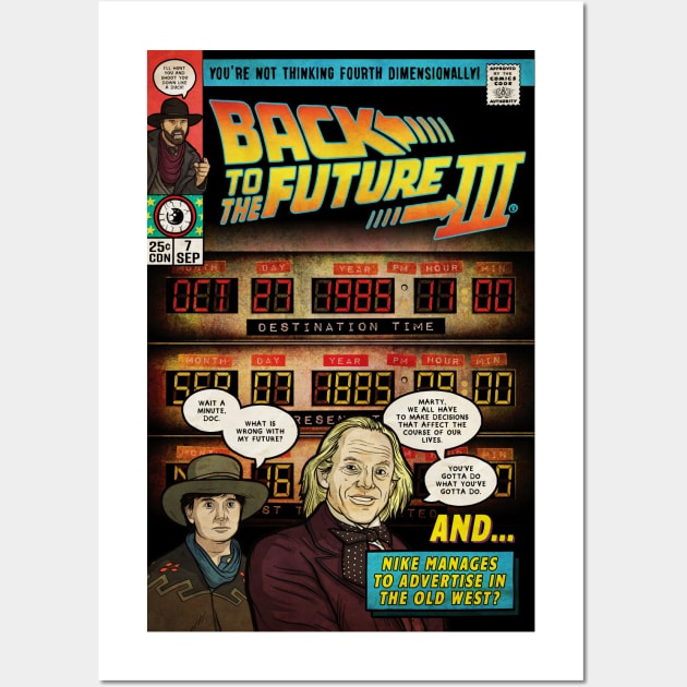 Back to the Future 3 (Culture Creep) Wall Art by Baddest Shirt Co.